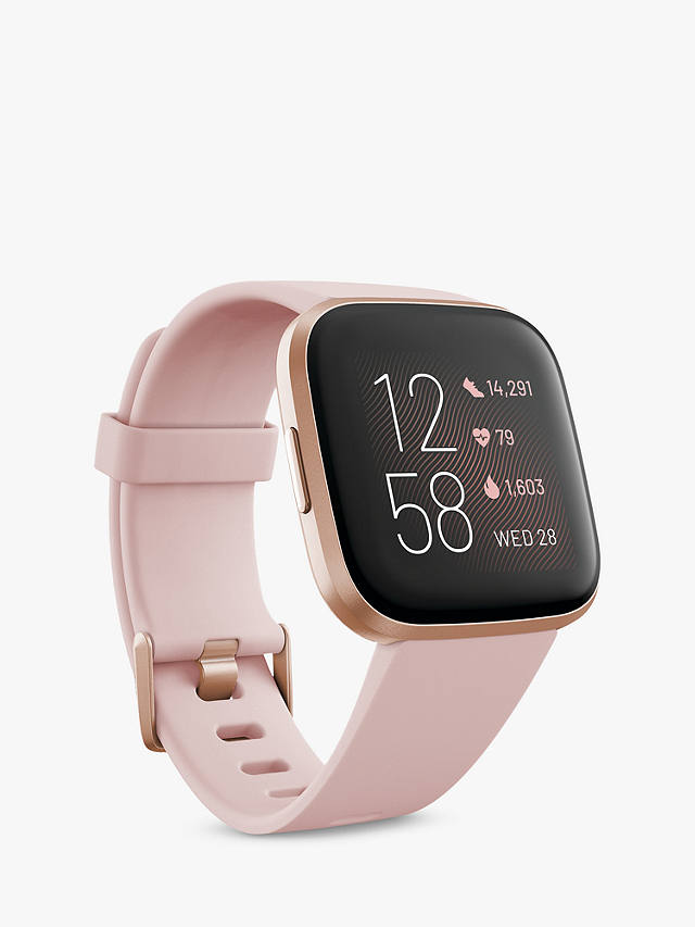 Fitbit Versa 2 Smart Fitness Watch, Petal/Copper Rose