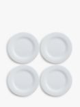 John Lewis Dine Rim Dinner Plate, Set of 4, 28cm, White