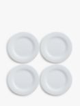ANYDAY John Lewis & Partners Dine Rim Dinner Plate, Set of 4, 28cm, White