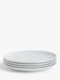 John Lewis Dine Coupe Side Plates, Set of 4, 22cm, White