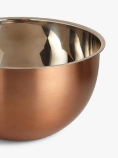 John Lewis & Partners Mixing Bowls, Set of 3, Copper