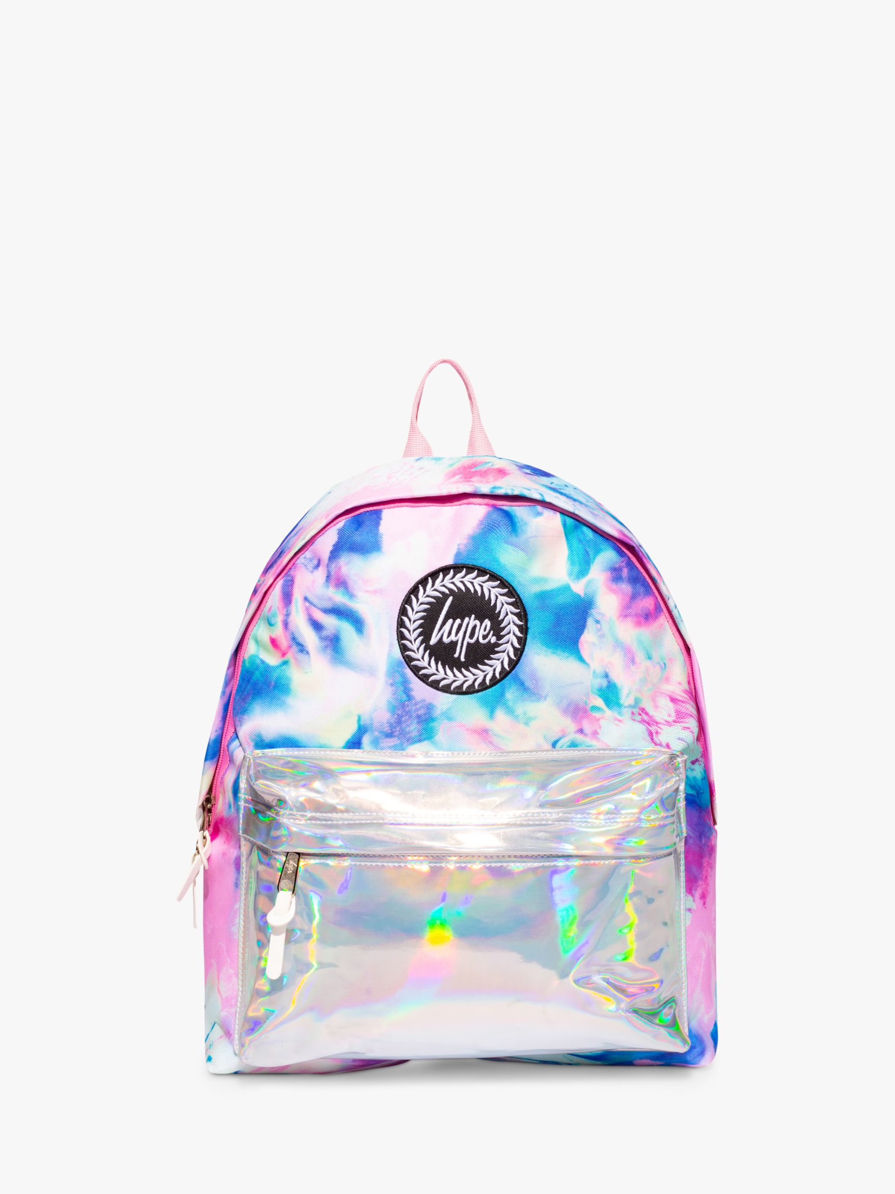 pink holographic hype bag