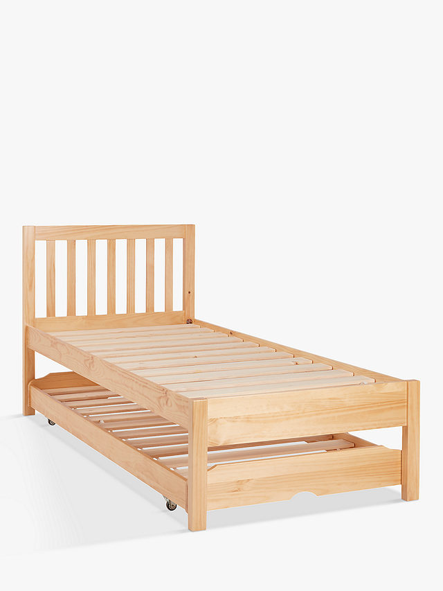 John Lewis ANYDAY Wilton Trundle Guest Bed Frame, Single, Natural