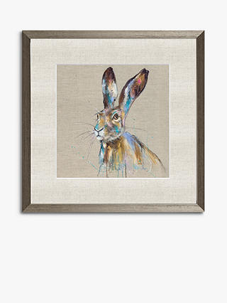 Louise Luton - 'Over Hare' Framed Print & Mount, 32 x 32cm, Brown/Multi