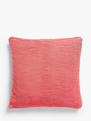 John Lewis & Partners Rib Knit Cushion, Cantaloupe