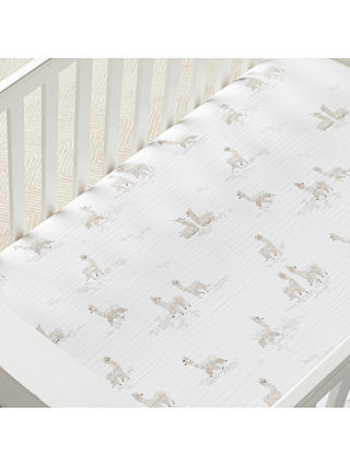 Pottery Barn Kids Organic Muslin Aubrey Fitted Cotbed Sheet, 70 x 132cm, Ivory