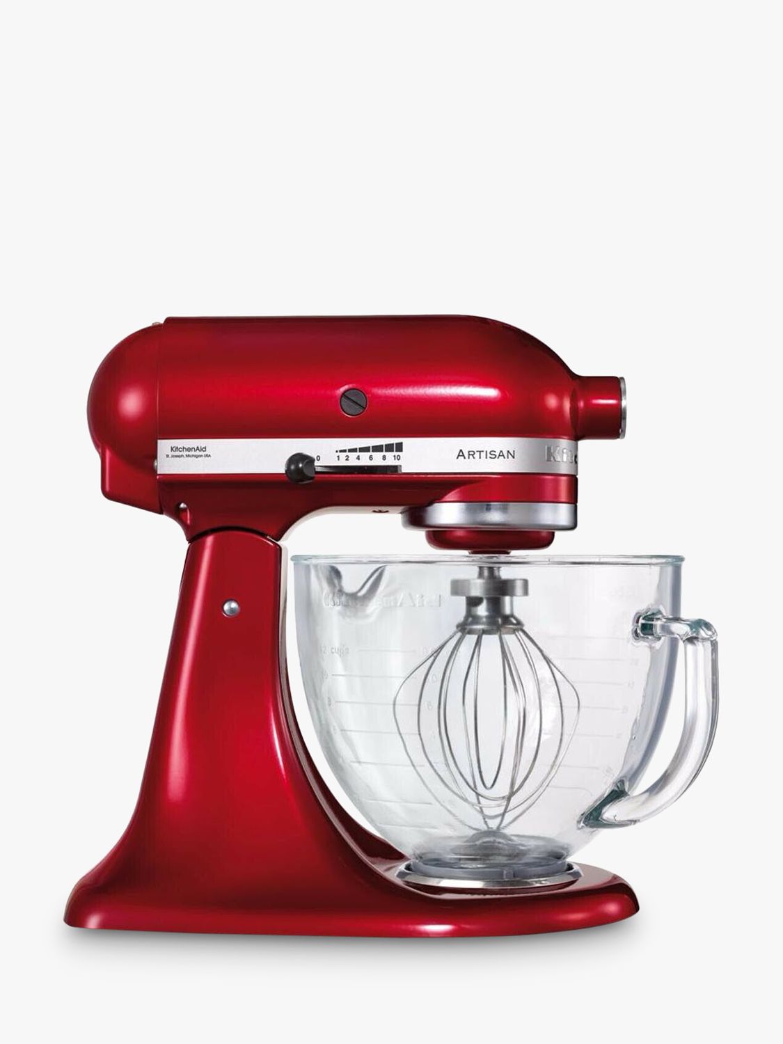 Buy KitchenAid Artisan 4.8L Stand Mixer, Candy Apple Red Online at johnlewis.com