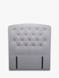John Lewis Rouen Full Depth Upholstered Headboard, Small Double, Cotton Effect Grey