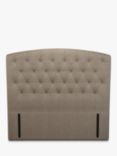 John Lewis Rouen Full Depth Upholstered Headboard, King Size, Soft Touch Chenille Mole