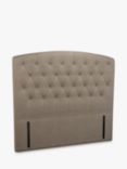 John Lewis Rouen Full Depth Upholstered Headboard, King Size, Soft Touch Chenille Mole