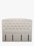 John Lewis Rouen Full Depth Upholstered Headboard, Super King Size, Cotton Effect Beige