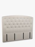 John Lewis Rouen Full Depth Upholstered Headboard, Super King Size, Cotton Effect Beige