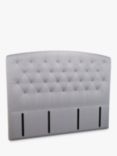 John Lewis Rouen Full Depth Upholstered Headboard, Super King Size, Cotton Effect Grey