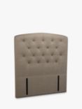 John Lewis Rouen Full Depth Upholstered Headboard, Small Double, Soft Touch Chenille Mole