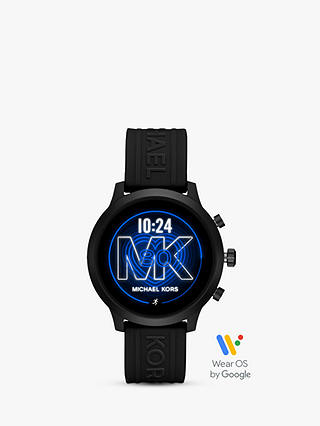 Michael Kors MKT5072 Women's Gen 4 MKGO Silicone Strap Touch Screen Smartwatch,Black/Multi