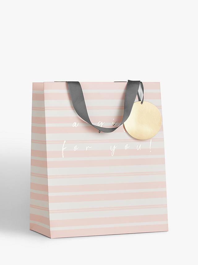 Belly Button Designs Pink Stripe Gift Bag x 2
