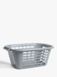 John Lewis ANYDAY Recycled Plastic Rectangular  Laundry Basket, Grey