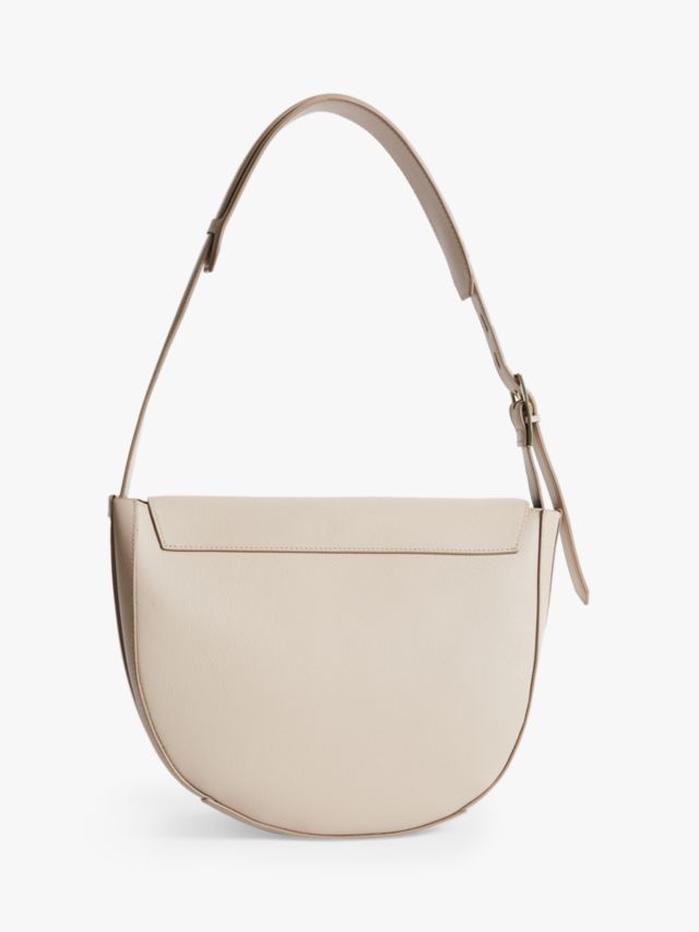 Reiss Hurlingham Leather Shoulder Bag Soft Truffle