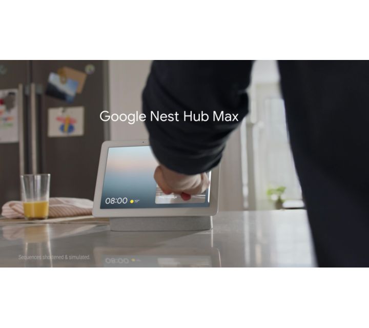 Google Nest Hub Max Smart Speaker with Google Assistant Voice Control in  Charcoal in the Smart Speakers & Displays department at