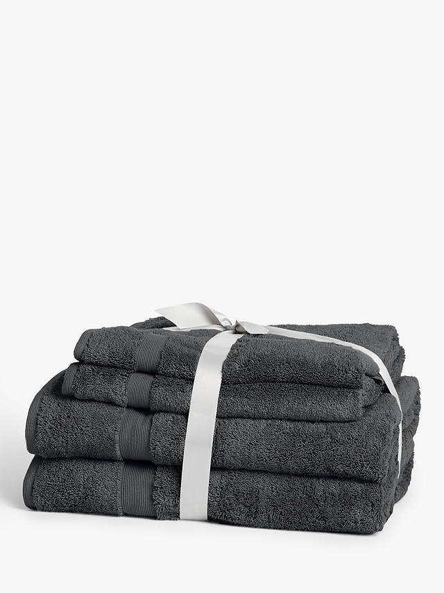 johnlewis.com | John Lewis & Partners Egyptian Cotton 4 Piece Towel Bale, Dark Steel