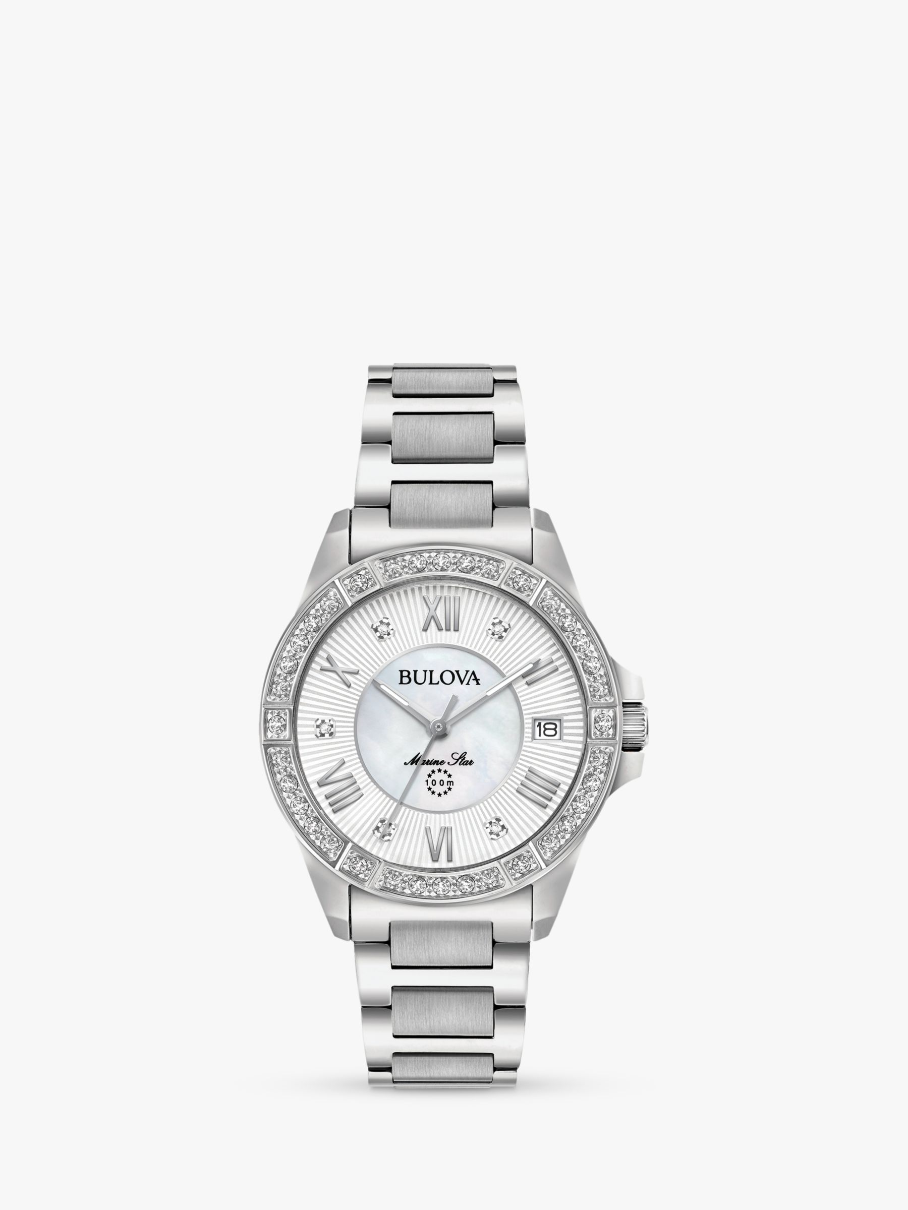 Bulova 96R232 Women's Marine Star Diamond Date Bracelet Strap Watch review