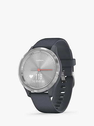 Garmin vívomove 3S Smartwatch 39mm with Silicone Band, Silver/Granite Blue