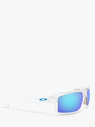 Oakley OO9449 Men's Prizm Rectangular Sunglasses, Clear/Mirror Blue