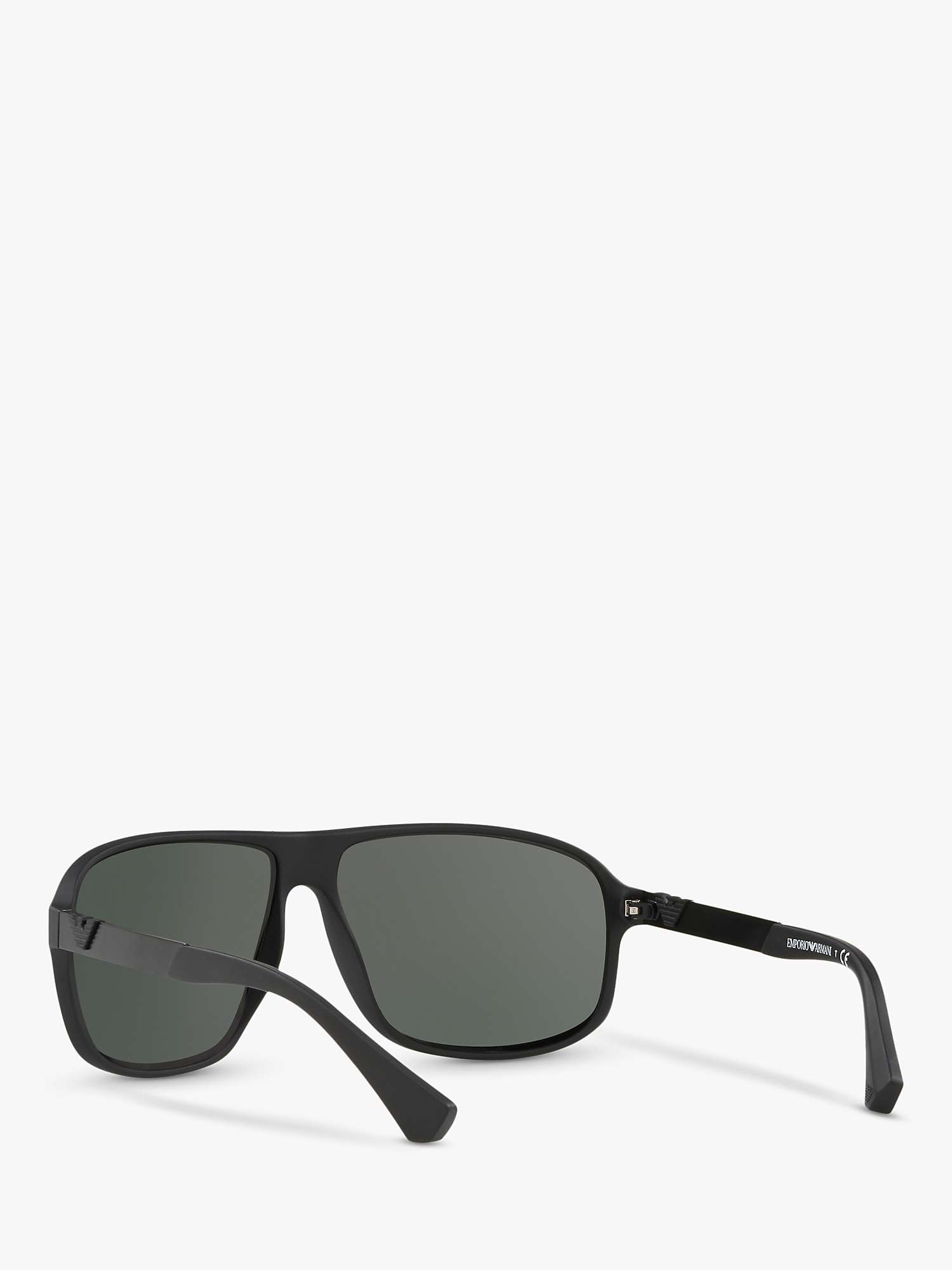 Buy Emporio Armani EA4029 Men's Square Sunglasses, Black/Grey Online at johnlewis.com