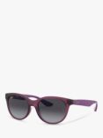 Ray-Ban Junior RJ9068S Square Sunglasses, Pink/Black Gradient