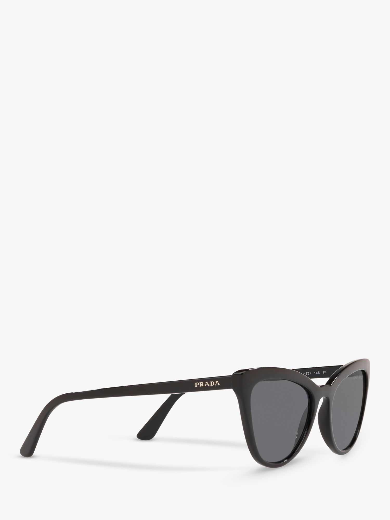 Prada PR 01VS Women's Polarised Cat's Eye Sunglasses, Black/Grey at John  Lewis & Partners