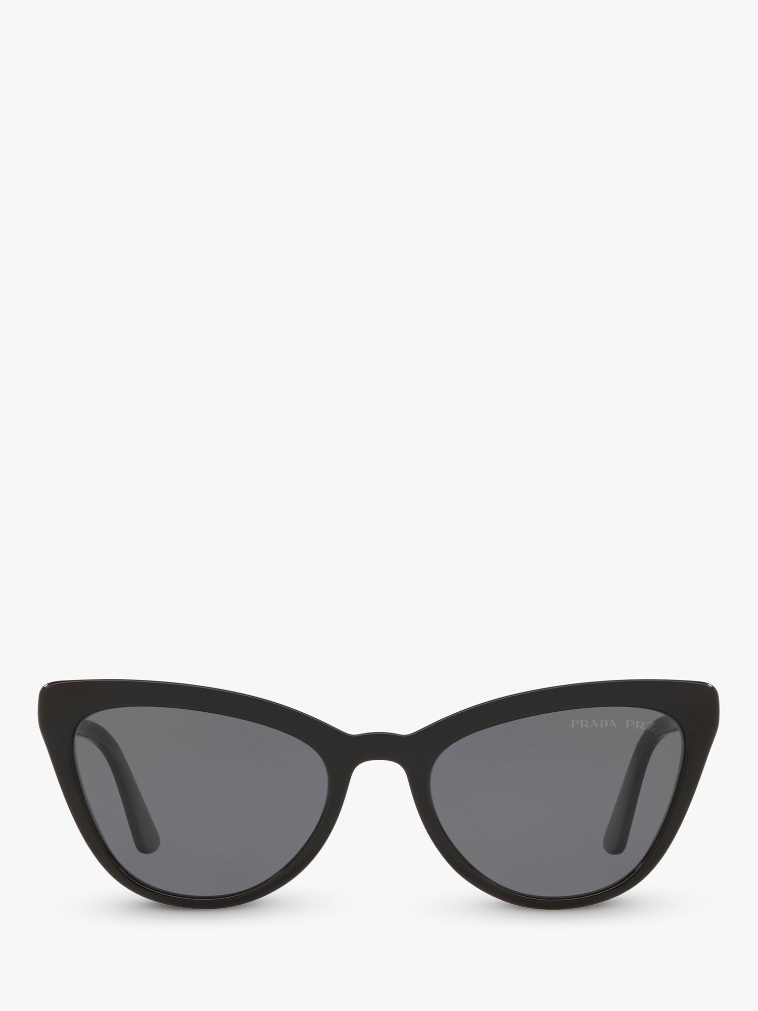 Prada PR 01VS Women's Polarised Cat's Eye Sunglasses, Black/Grey at John  Lewis & Partners