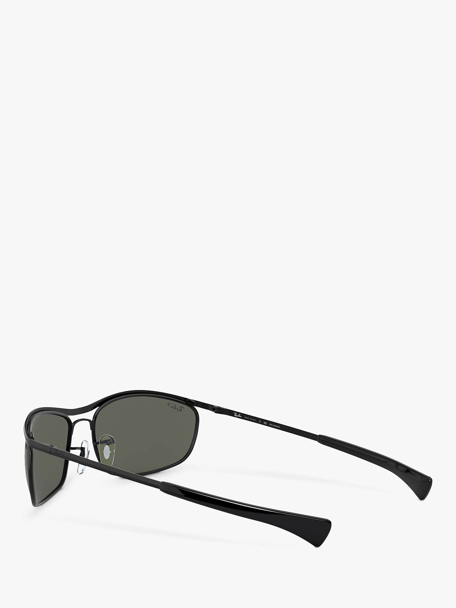 Buy Ray-Ban RB3119M Unisex Polarised Wrap Sunglasses, Black/Grey Online at johnlewis.com