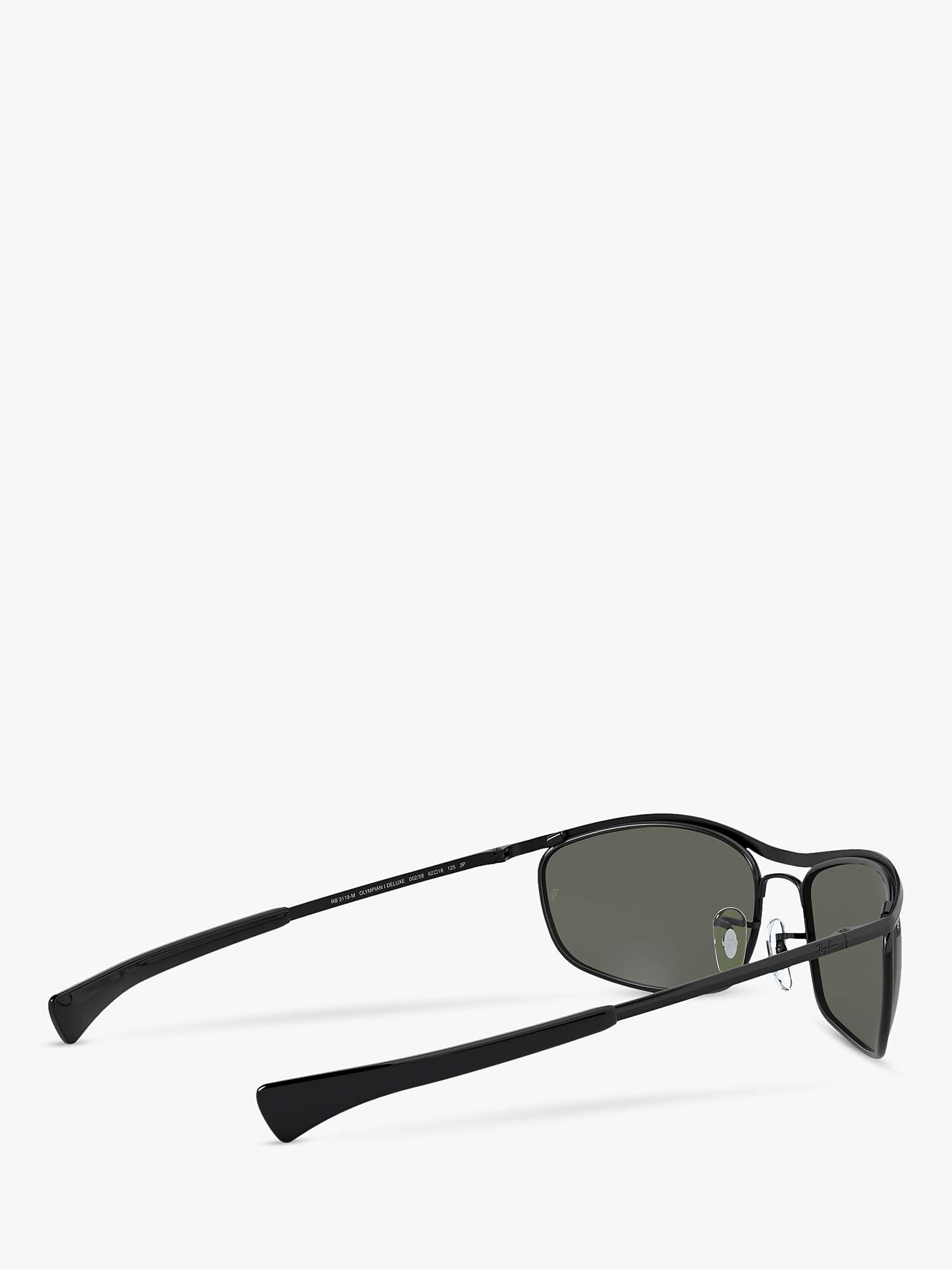 Buy Ray-Ban RB3119M Unisex Polarised Wrap Sunglasses, Black/Grey Online at johnlewis.com