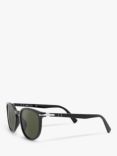 Persol PO3226S Special Edition Oval Sunglasses, Black/Green
