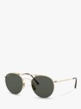 Ray-Ban RB8147 Unisex Round Double Bridge Sunglasses, Metallics