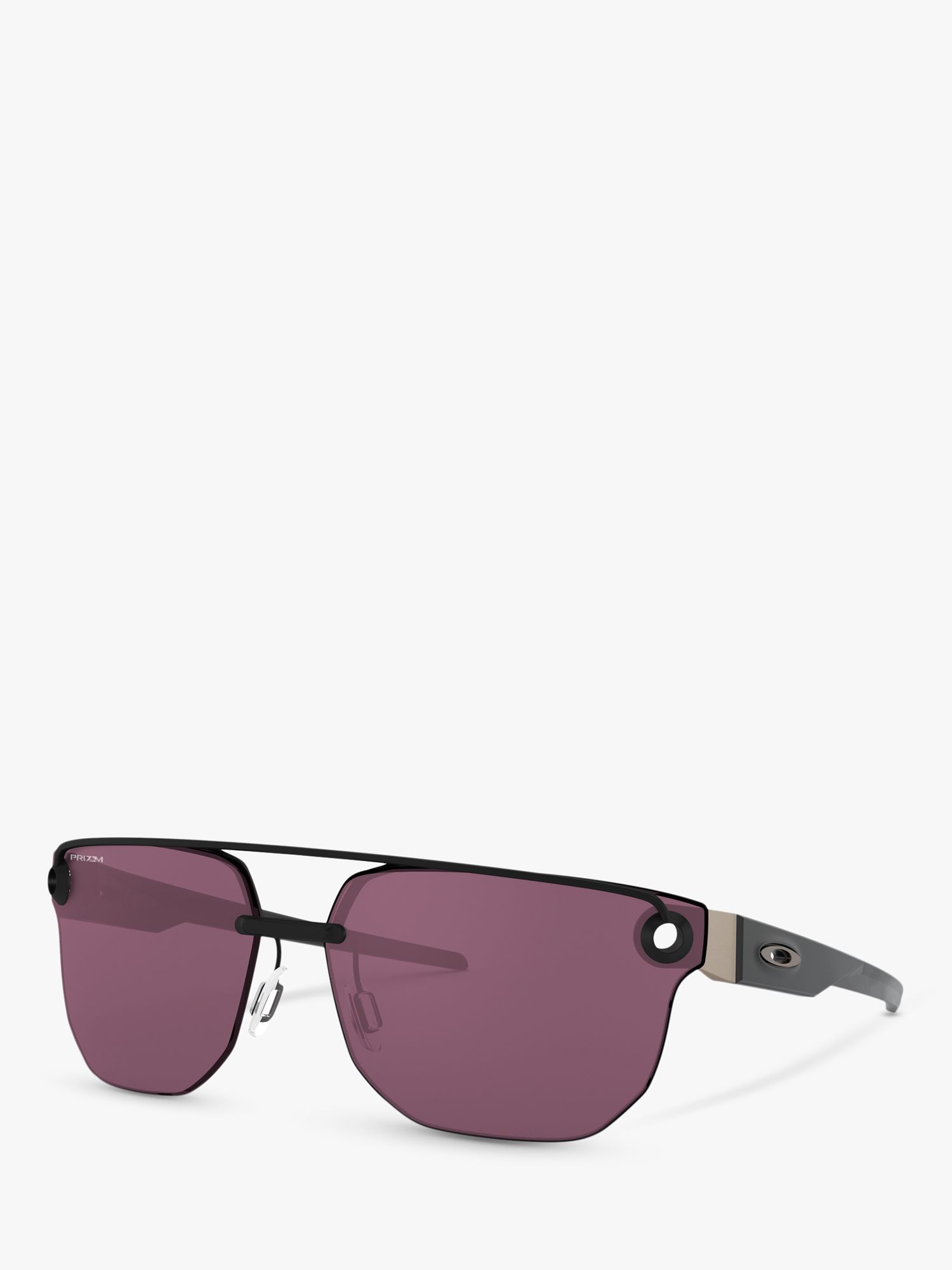 Oakley OO4136 Men's Chrystl Prizm Square Sunglasses, Black/Purple