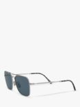 Ray-Ban RB8136 Unisex Polarised Square Sunglasses, Metallics