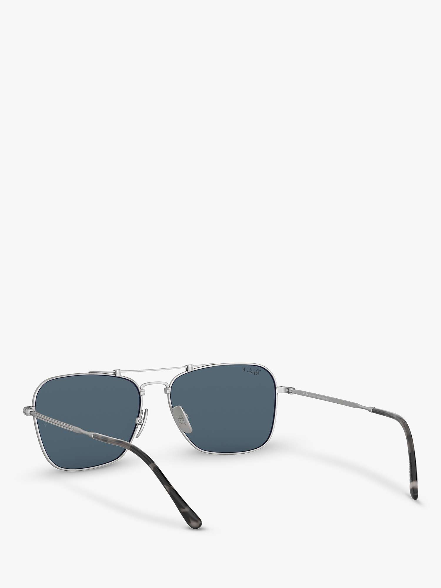 Buy Ray-Ban RB8136 Unisex Polarised Square Sunglasses, Metallics Online at johnlewis.com