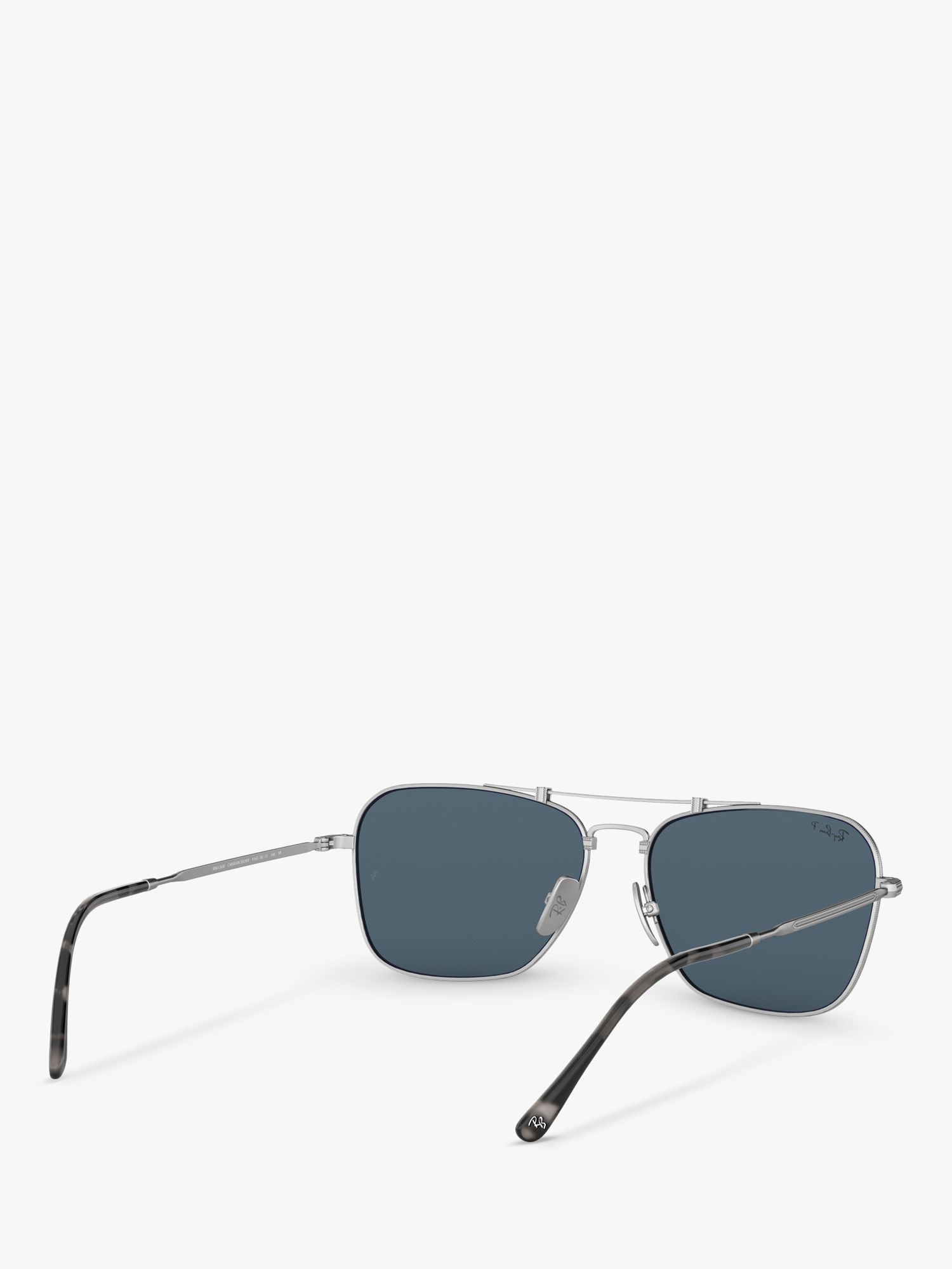 Buy Ray-Ban RB8136 Unisex Polarised Square Sunglasses, Metallics Online at johnlewis.com