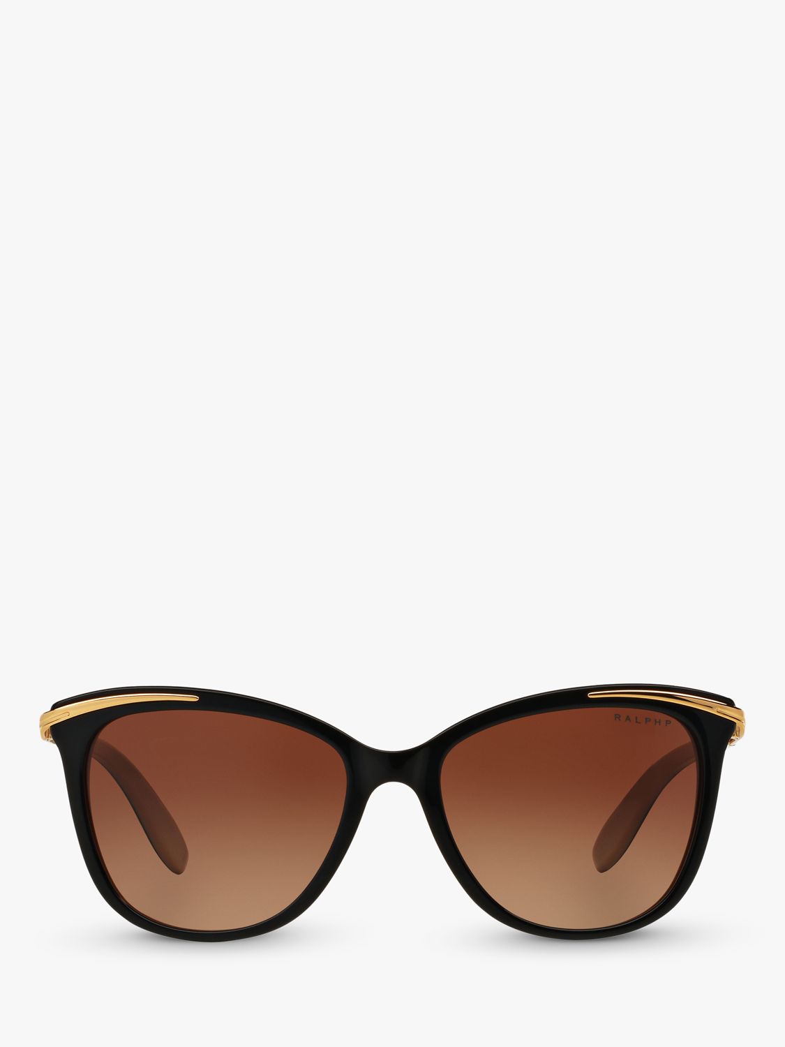Buy Ralph 0RA5203 Cat's Eye Polarised Sunglasses, Black Online at johnlewis.com