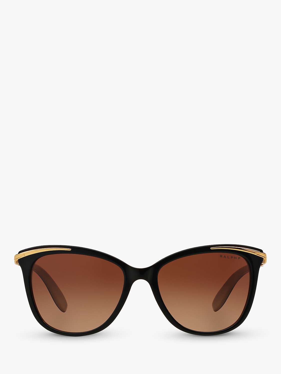 Buy Ralph 0RA5203 Cat's Eye Polarised Sunglasses, Black Online at johnlewis.com