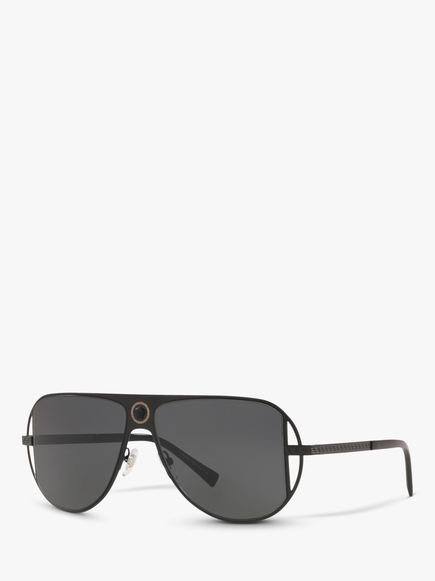 Versace VE2212 Men's Aviator Sunglasses, Black