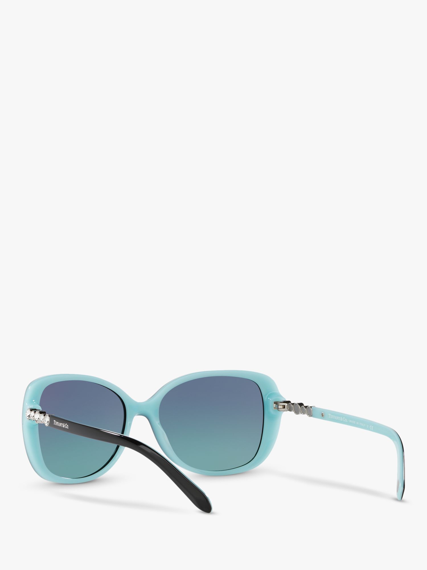 Tiffany And Co Tf4121b Womens Rectangular Sunglasses Blackblue Gradient At John Lewis And Partners 