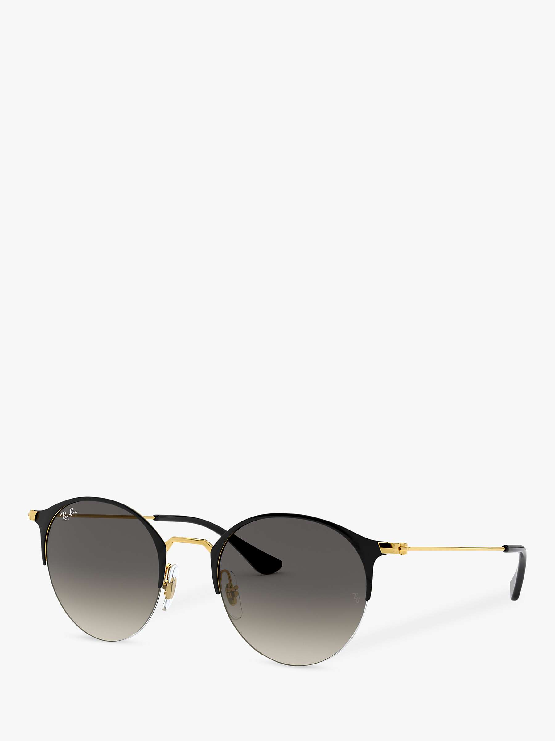 Buy Ray-Ban RB3578 Women's Oval Sunglasses, Black/Grey Gradient Online at johnlewis.com