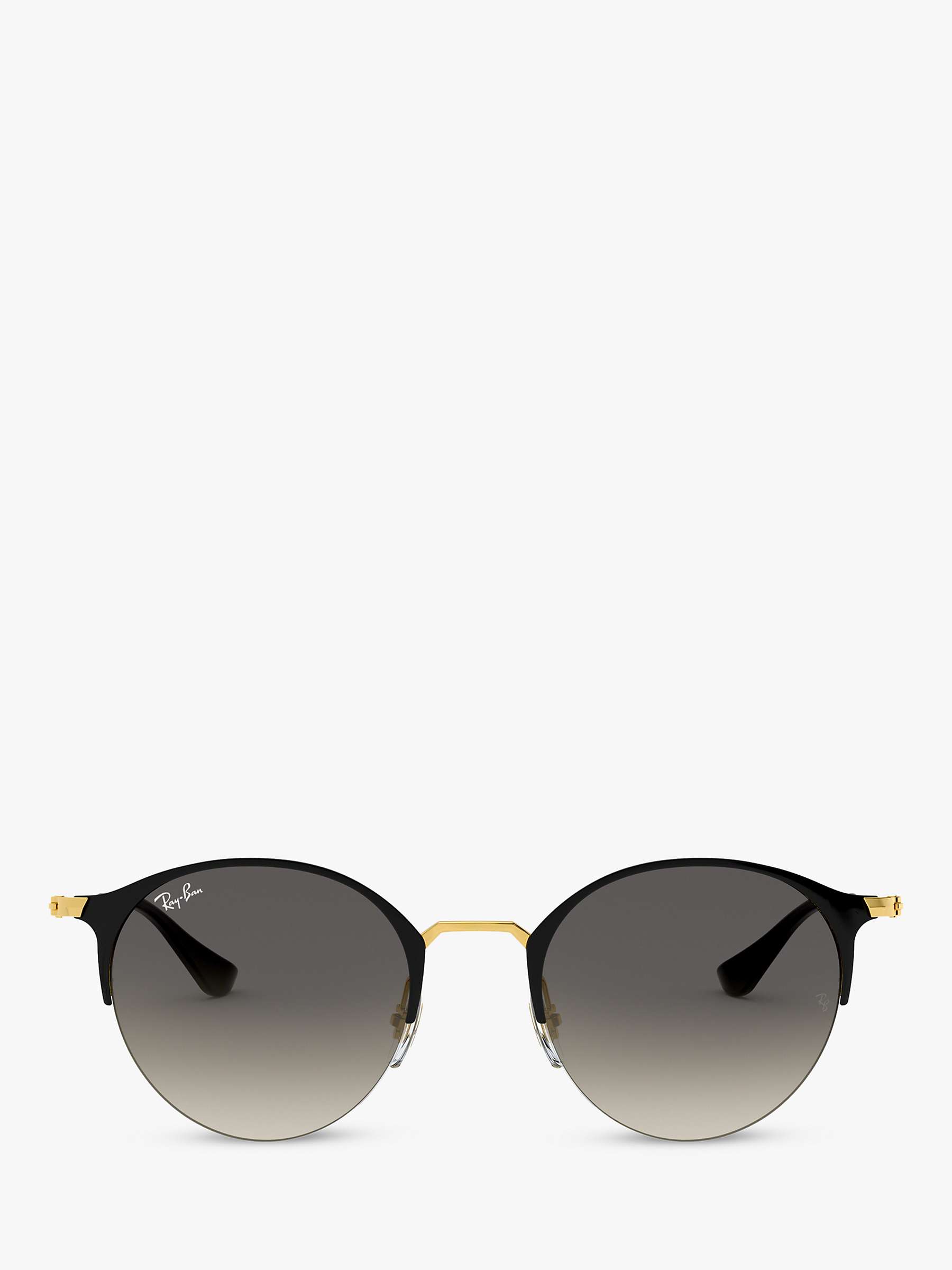 Buy Ray-Ban RB3578 Women's Oval Sunglasses, Black/Grey Gradient Online at johnlewis.com