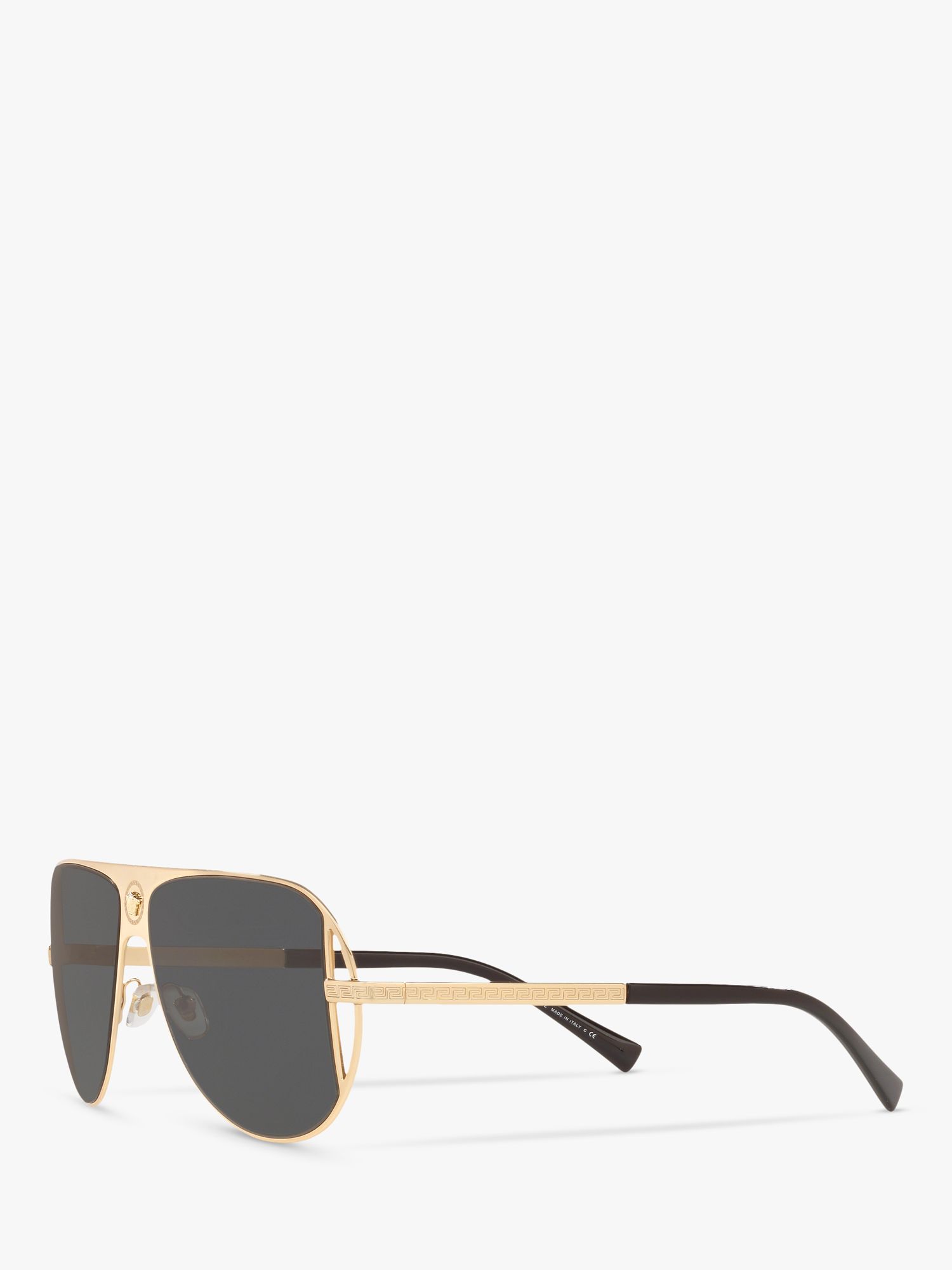 Versace Ve2212 Mens Aviator Sunglasses Goldblack At John Lewis And Partners 