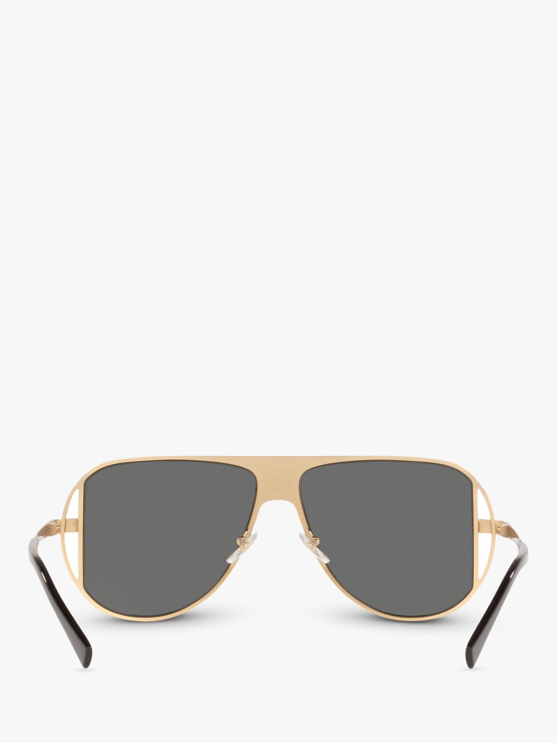 Versace VE2212 Men's Aviator Sunglasses, Gold/Black at John Lewis ...