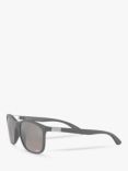 Ray-Ban RB4330 Unisex Chromance Polarised Square Sunglasses, Grey/Mirrored Silver