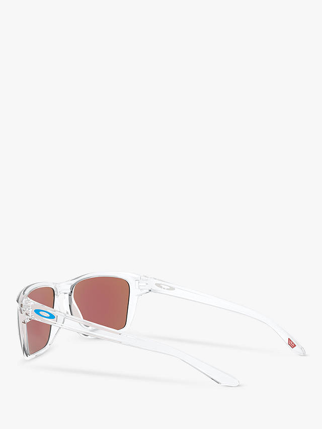 Oakley OO9448 Men's Sylas Prizm Rectangular Sunglasses, Clear/Mirror Blue