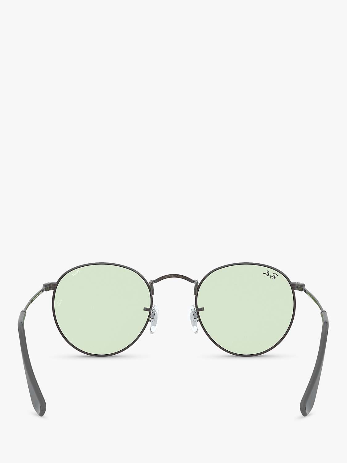Buy Ray-Ban RB3447 Men's Round Sunglasses, Gunmetal/Light Green Online at johnlewis.com